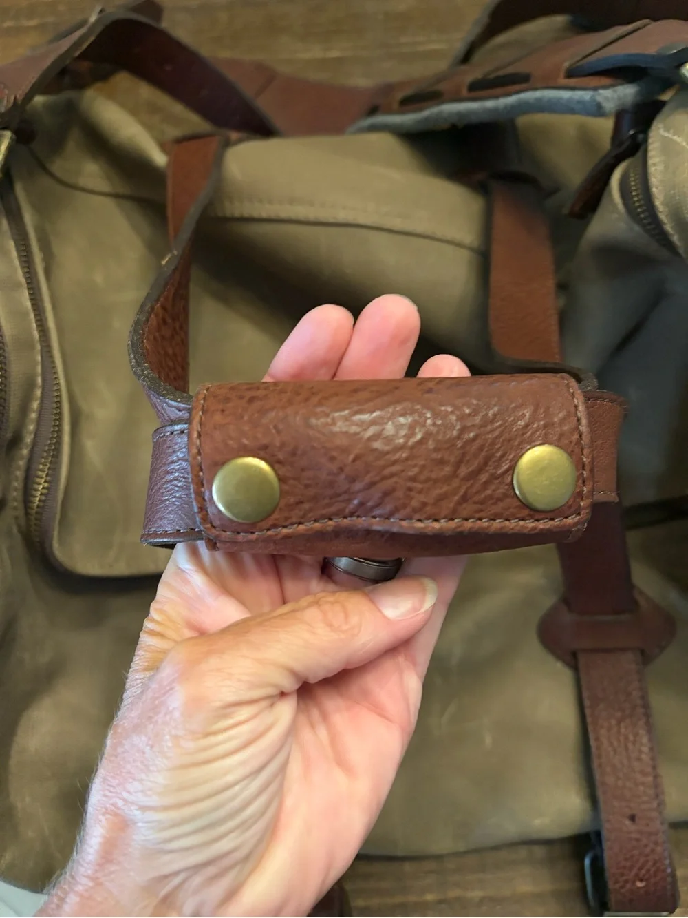 Buffalo Jackson DAKOTA WAXED CANVAS DUFFLE BAG BACKPAK great condition